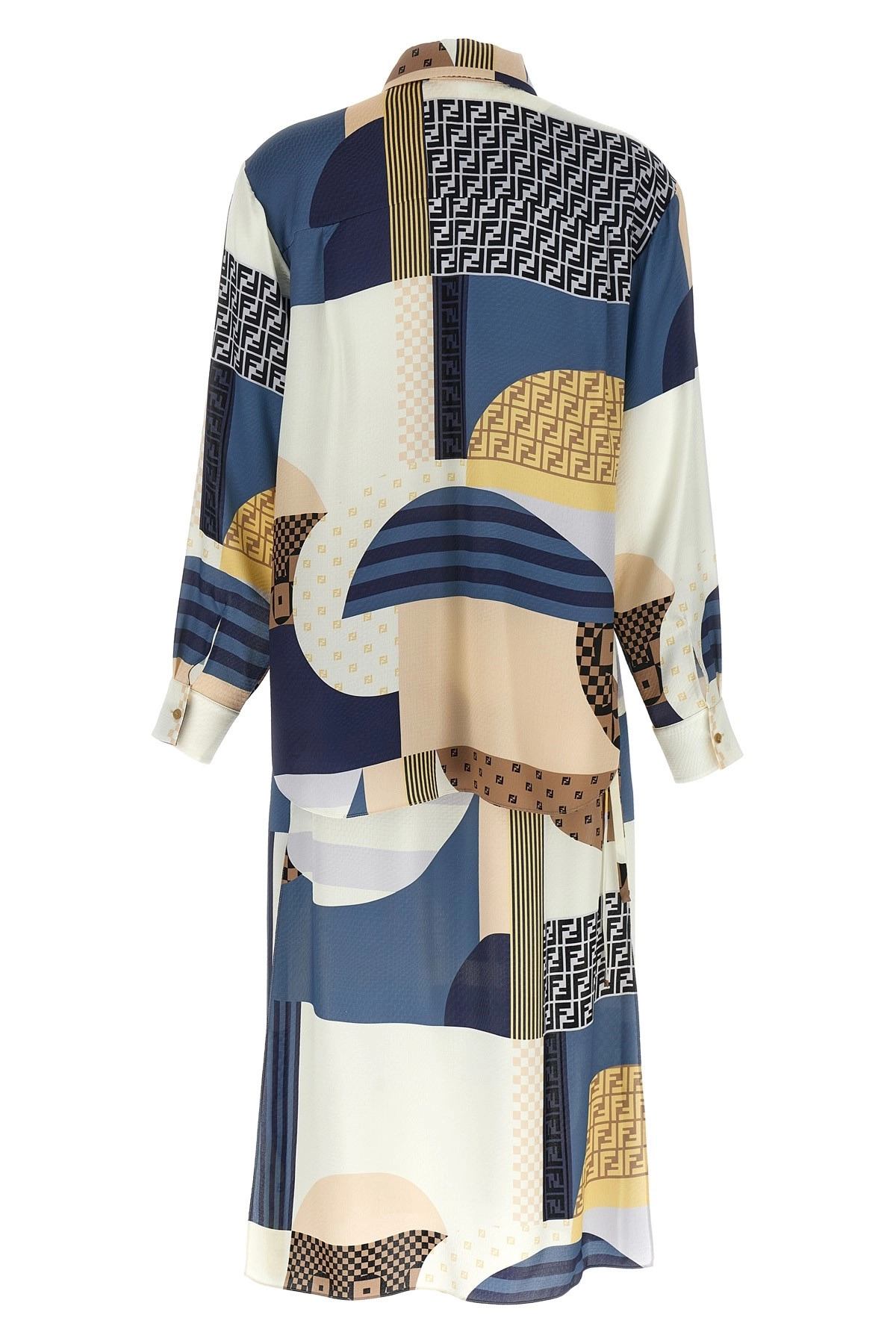 Patchwork silk dress - 2