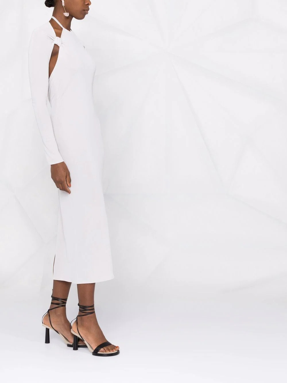 La robe Nodi knotted cut-out dress. - 6