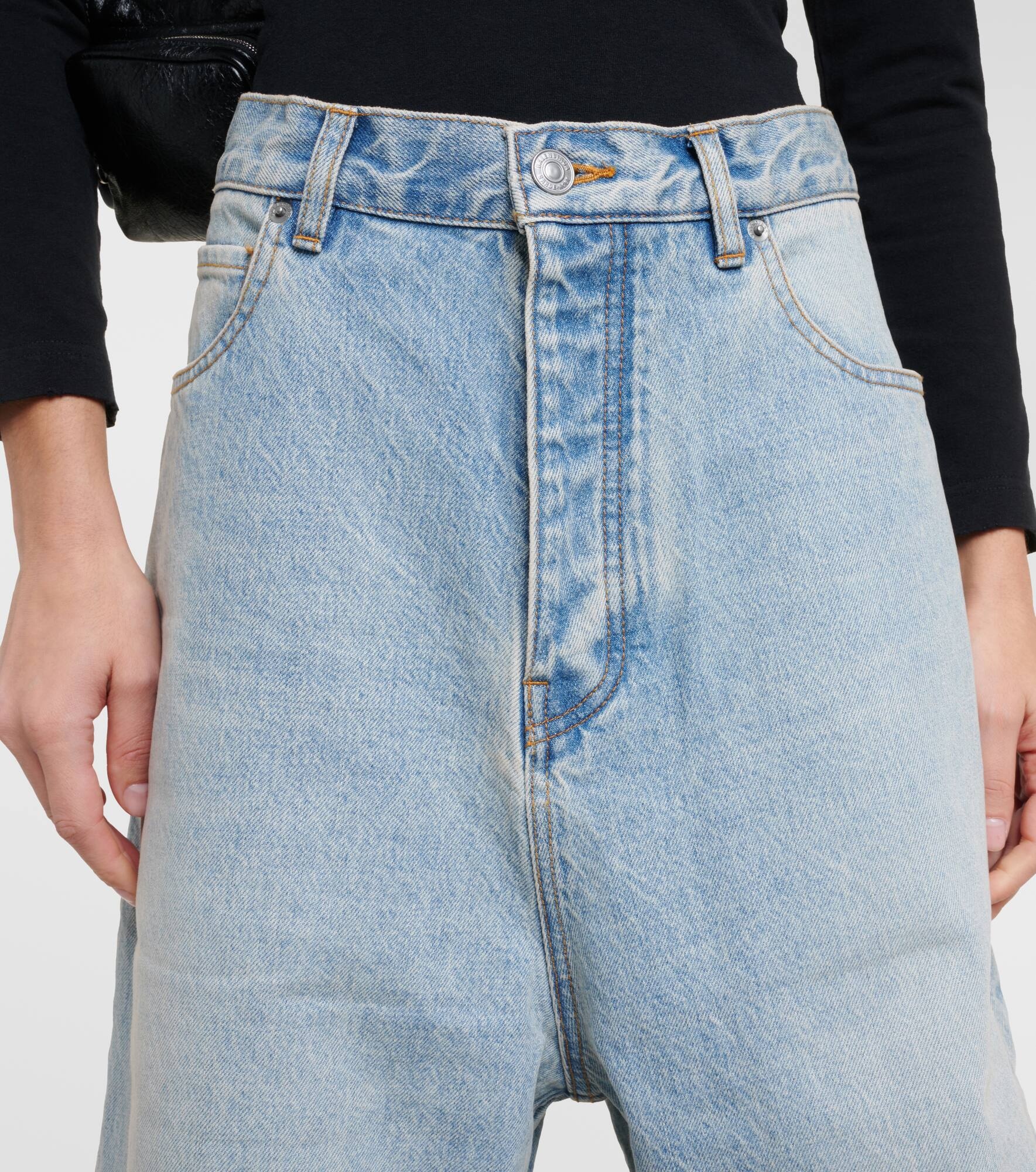 Mid-rise wide-leg jeans - 4