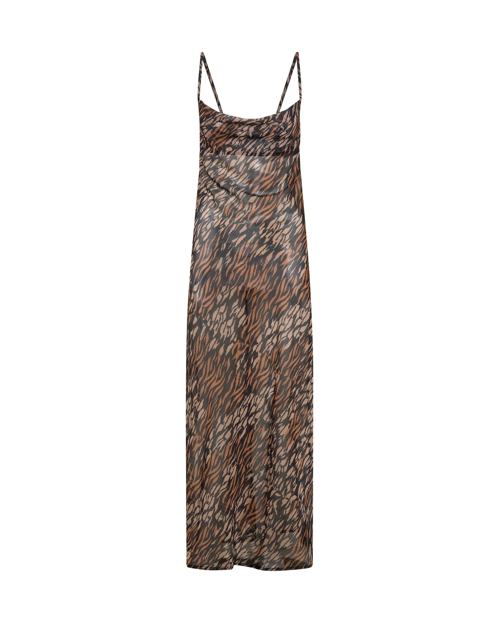 Jagger Maxi Slip Dress - Tawny Print - 1