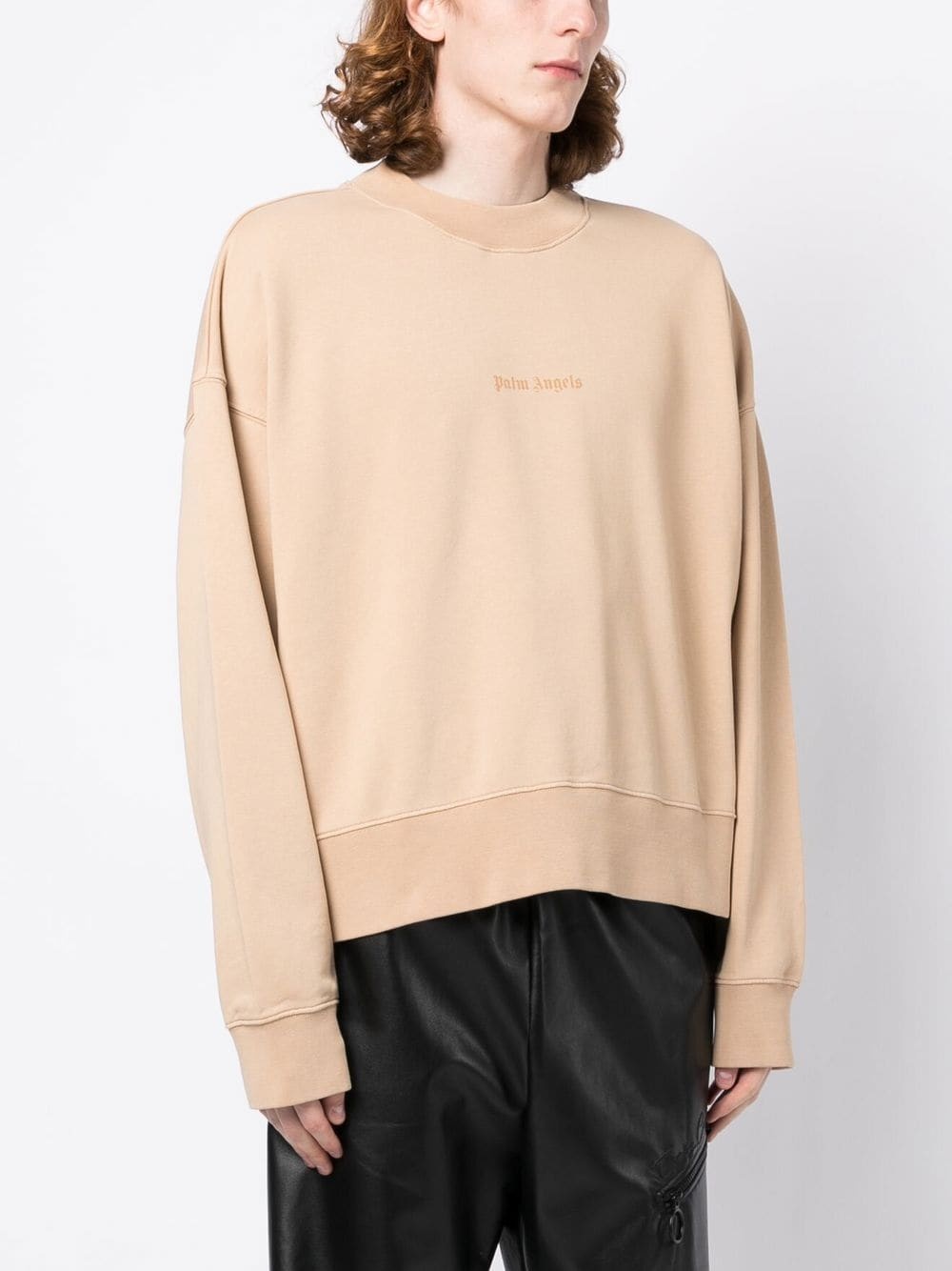 logo-print cotton sweatshirt - 4
