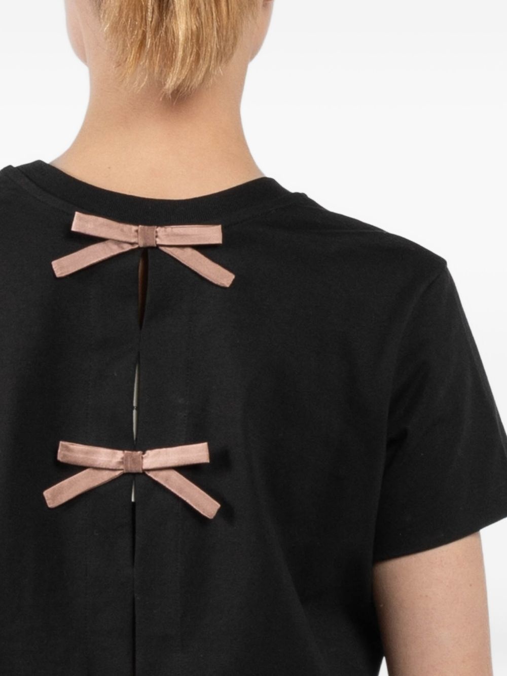 bow-detail T-shirt - 5