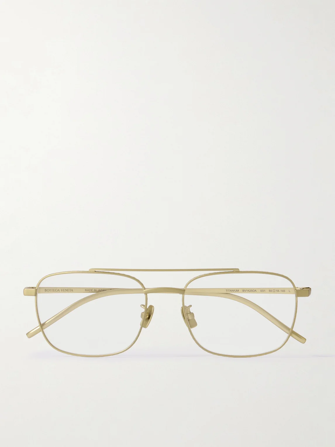 Aviator-Style Gold-Tone Titanium Optical Glasses - 1