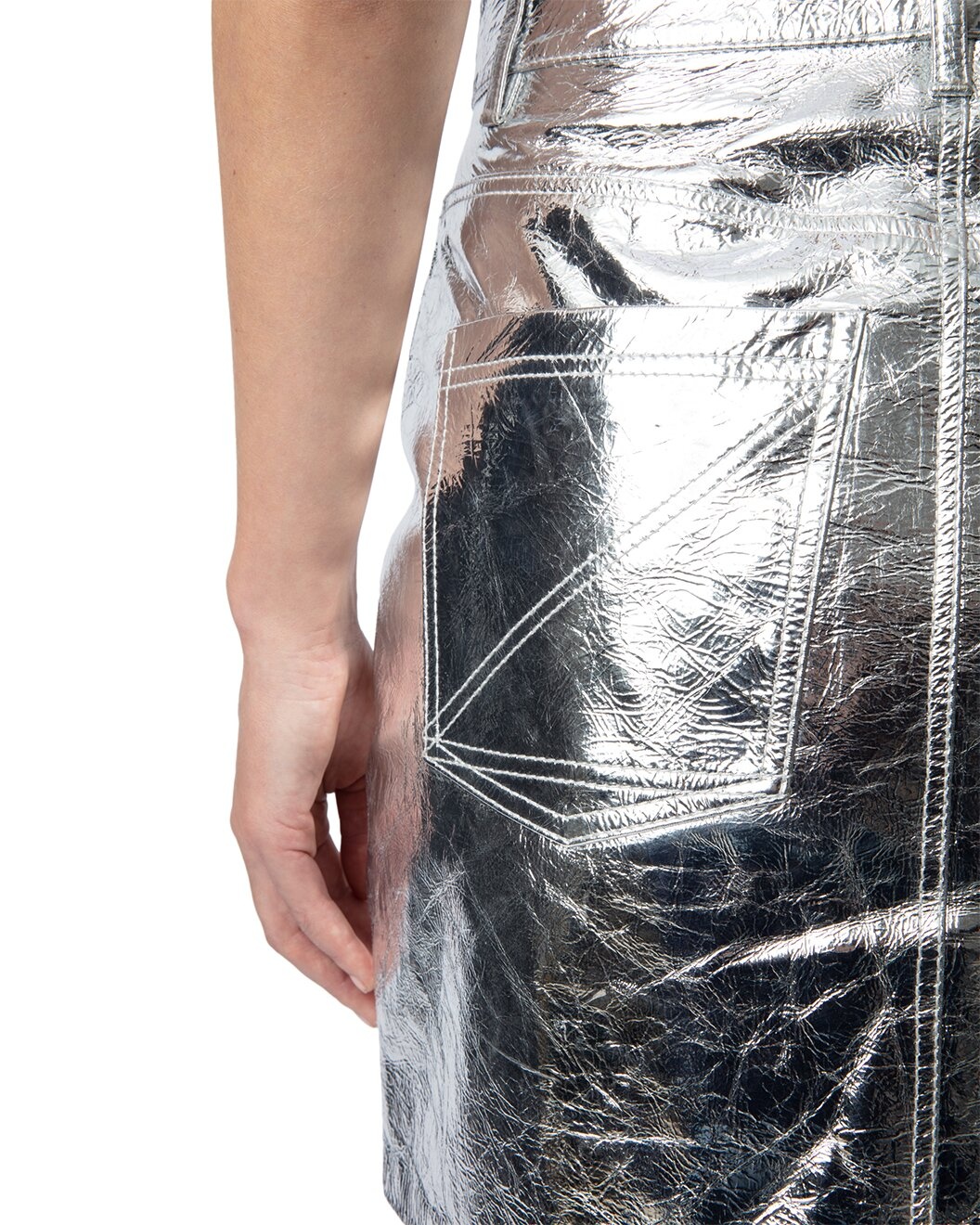 Zadig & Voltaire John Cuir Metal Leather Skirt - 6