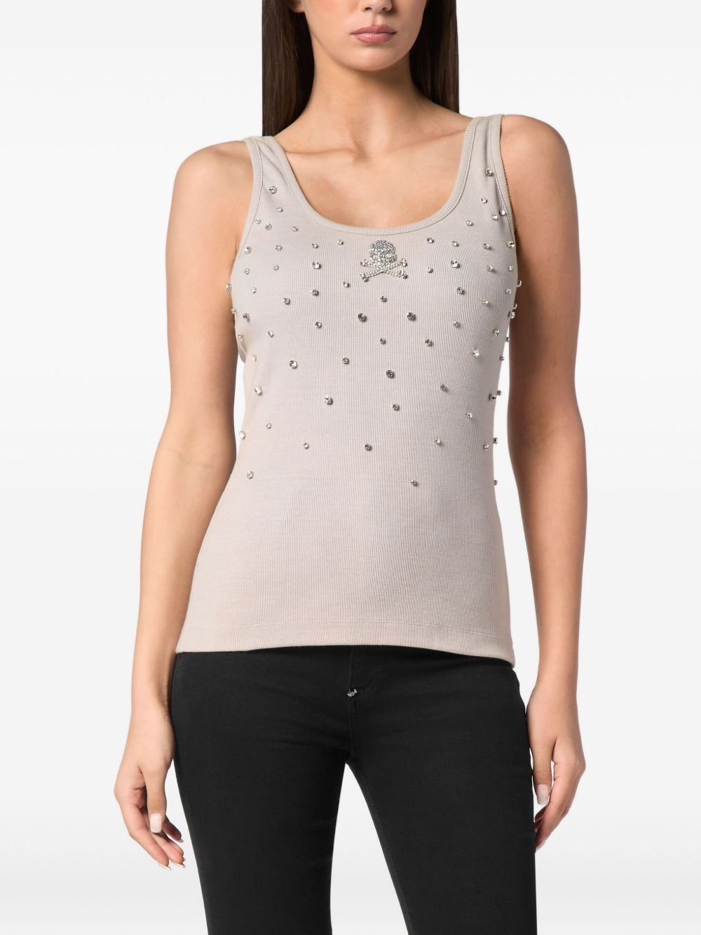 rhinestone-embellished top - 3