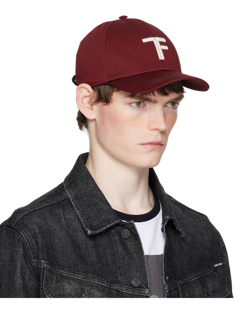 TOM FORD Red Brushed Cotton Cap outlook