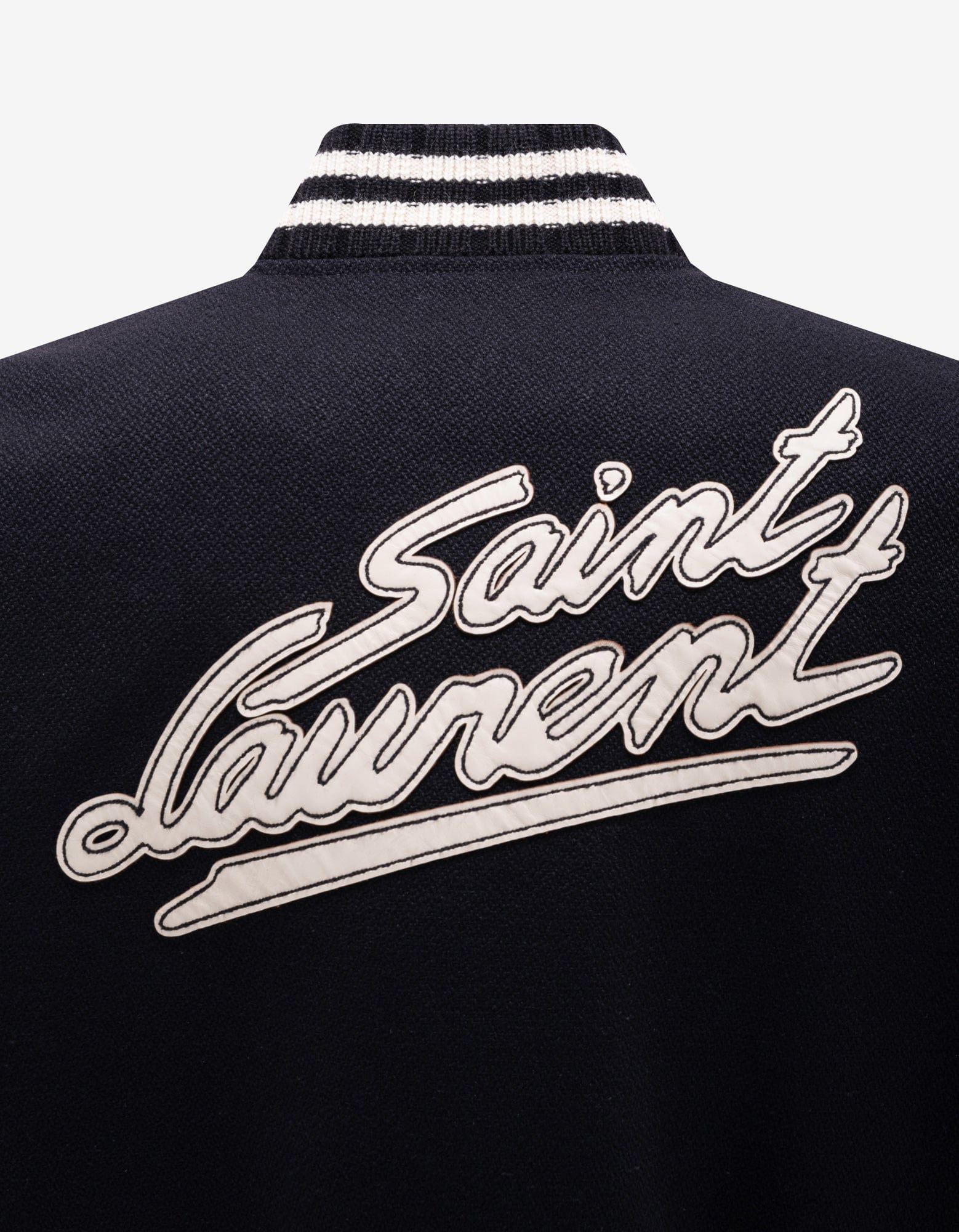 Saint Laurent Black College Teddy Jacket - 4