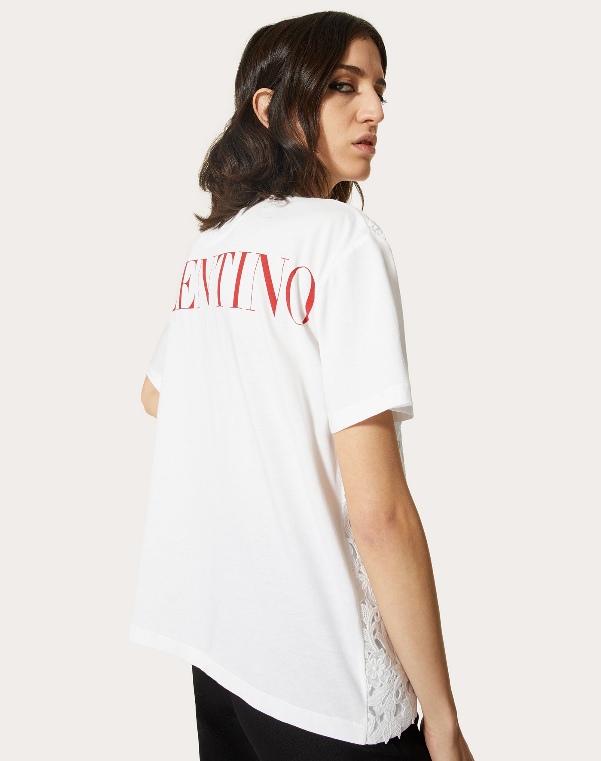 JERSEY AND MACRAMÉ T-SHIRT - 5