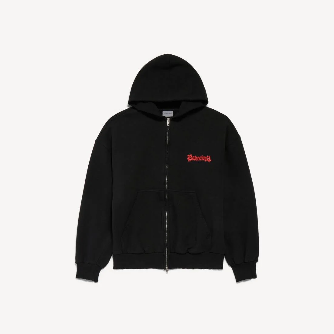 Men's Salon De Couture Zip-up Hoodie Regular Fit in Black - 1