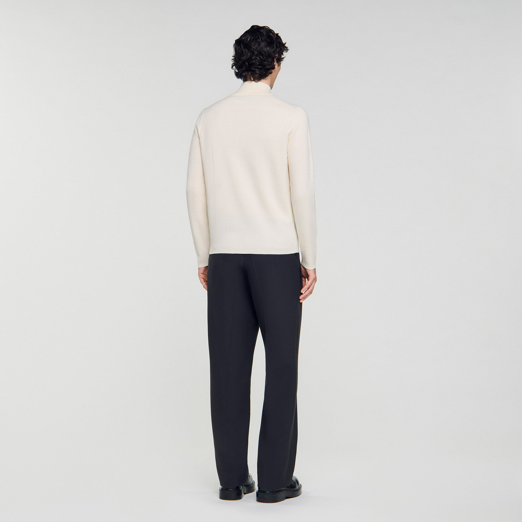WOOL SWEATER WITH ZIPPED COLLAR - 5