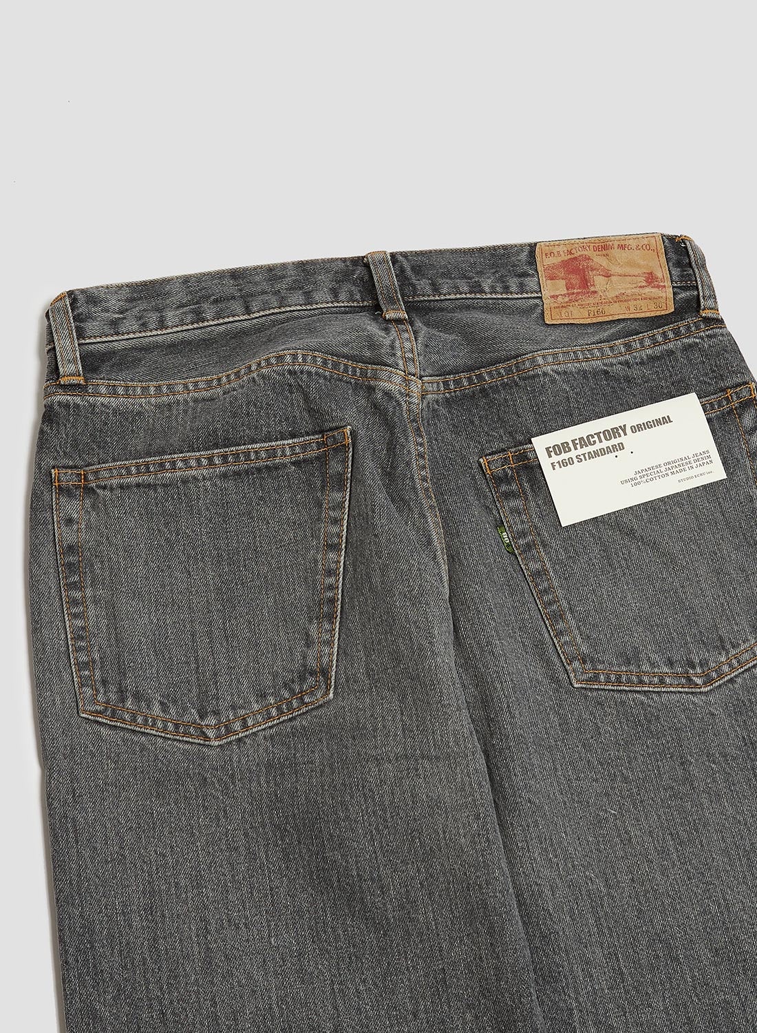 FOB Factory Selvedge 66 Denim 5P Washed Black - 7