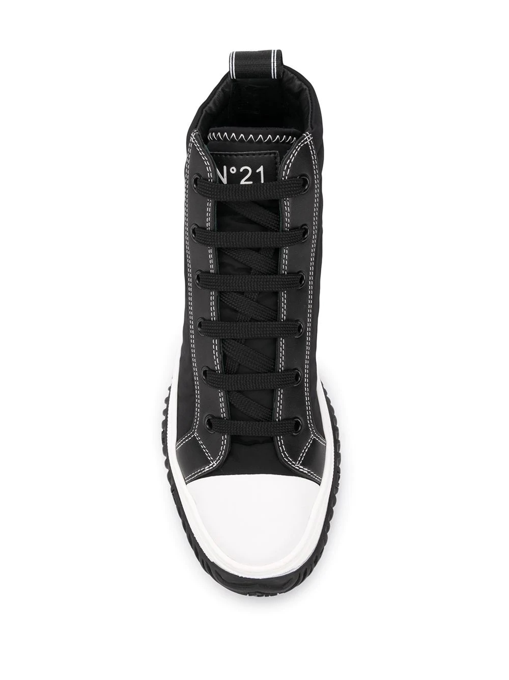 panelled high-top sneakers - 4