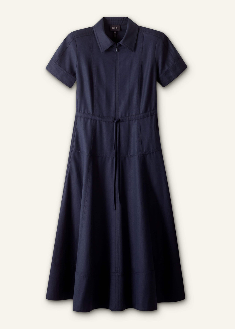 Drawstring Midi Dress - 1
