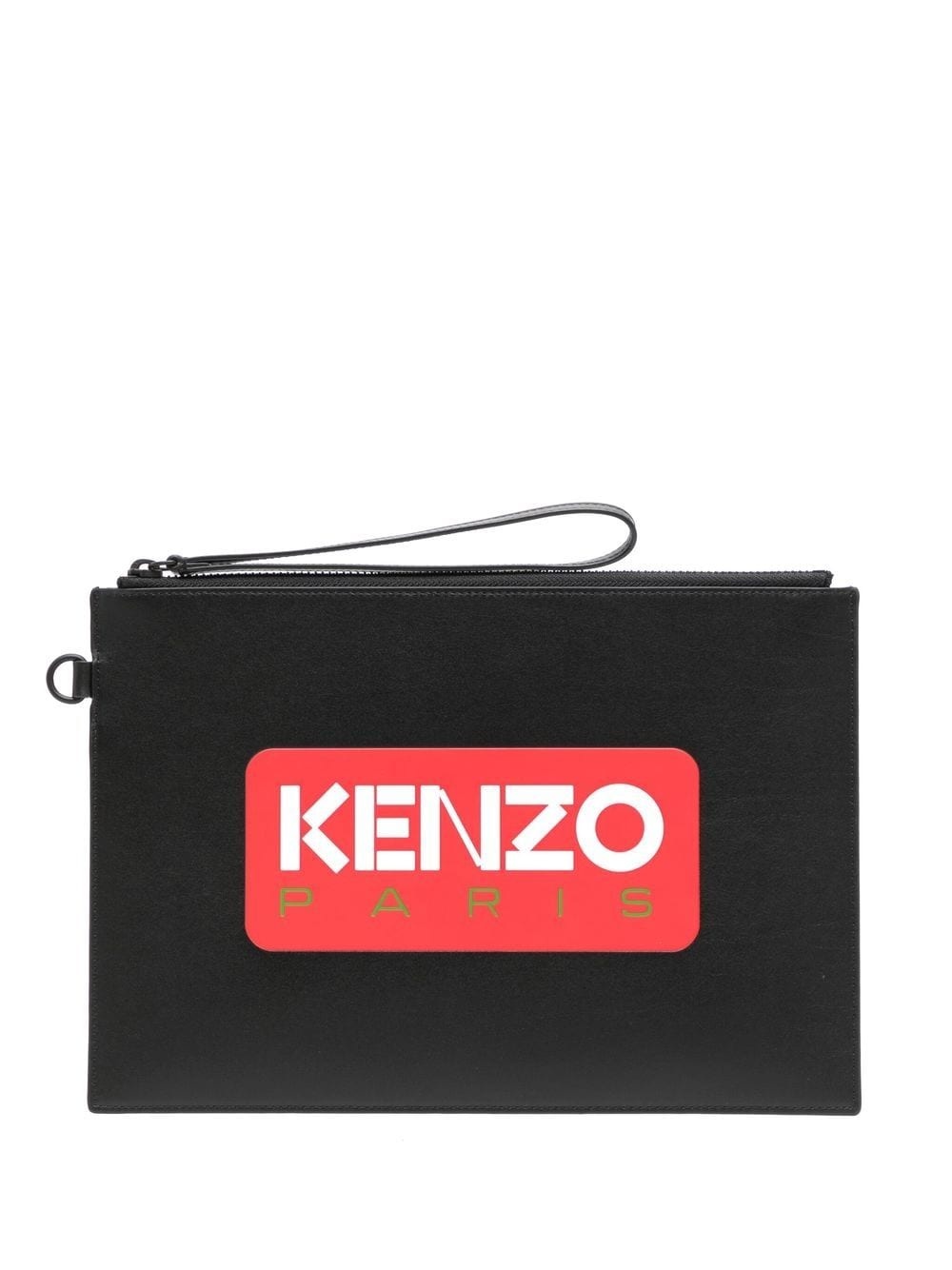 logo-print clutch bag - 1