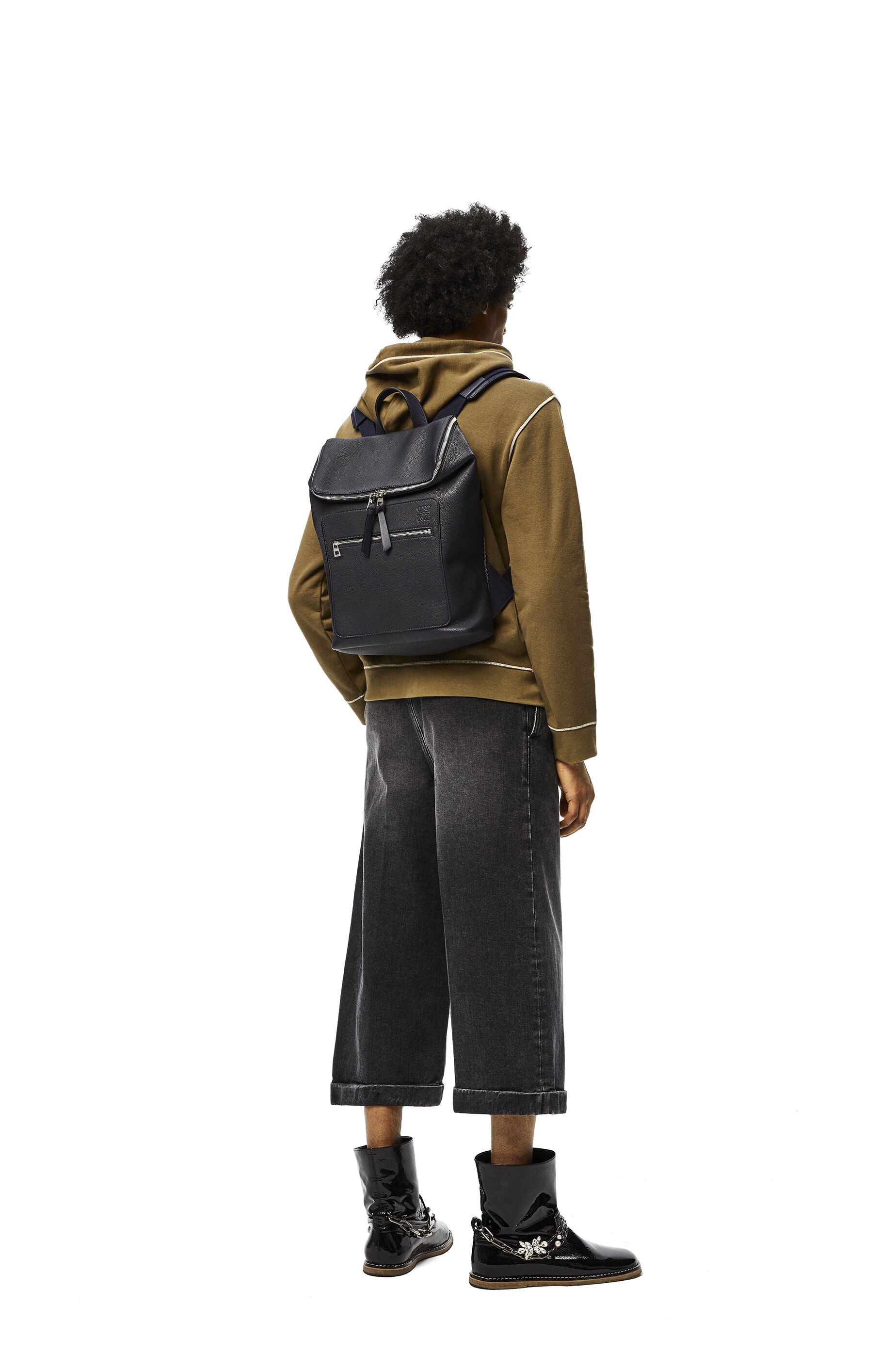 Slim Goya Backpack in soft grained calfskin - 2