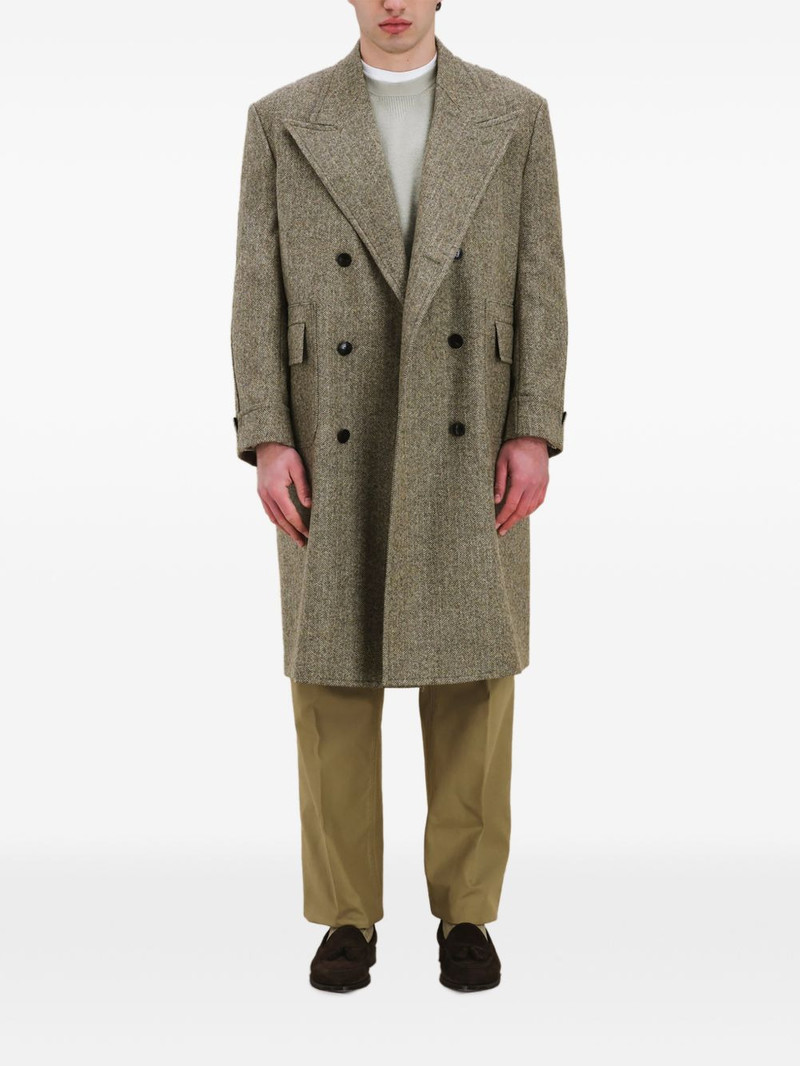 FORTELA Bogart herringbone double-breasted coat outlook