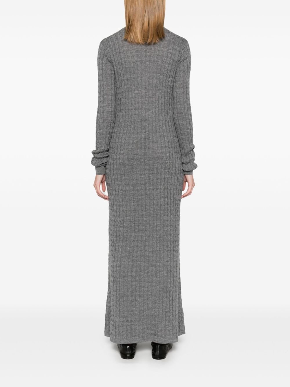 cable-knit maxi dress - 4