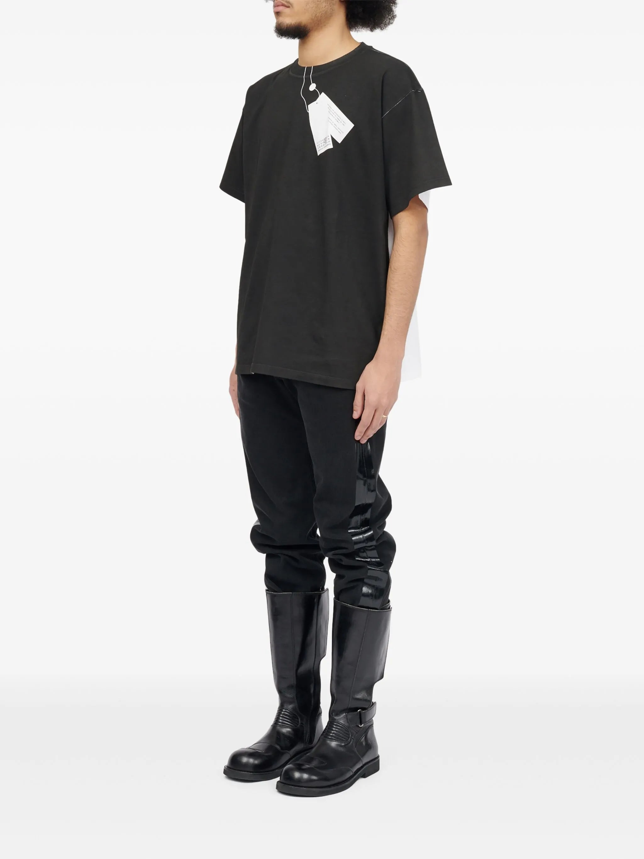 Mm6 Maison Margiela Tag-print T-shirt - 2