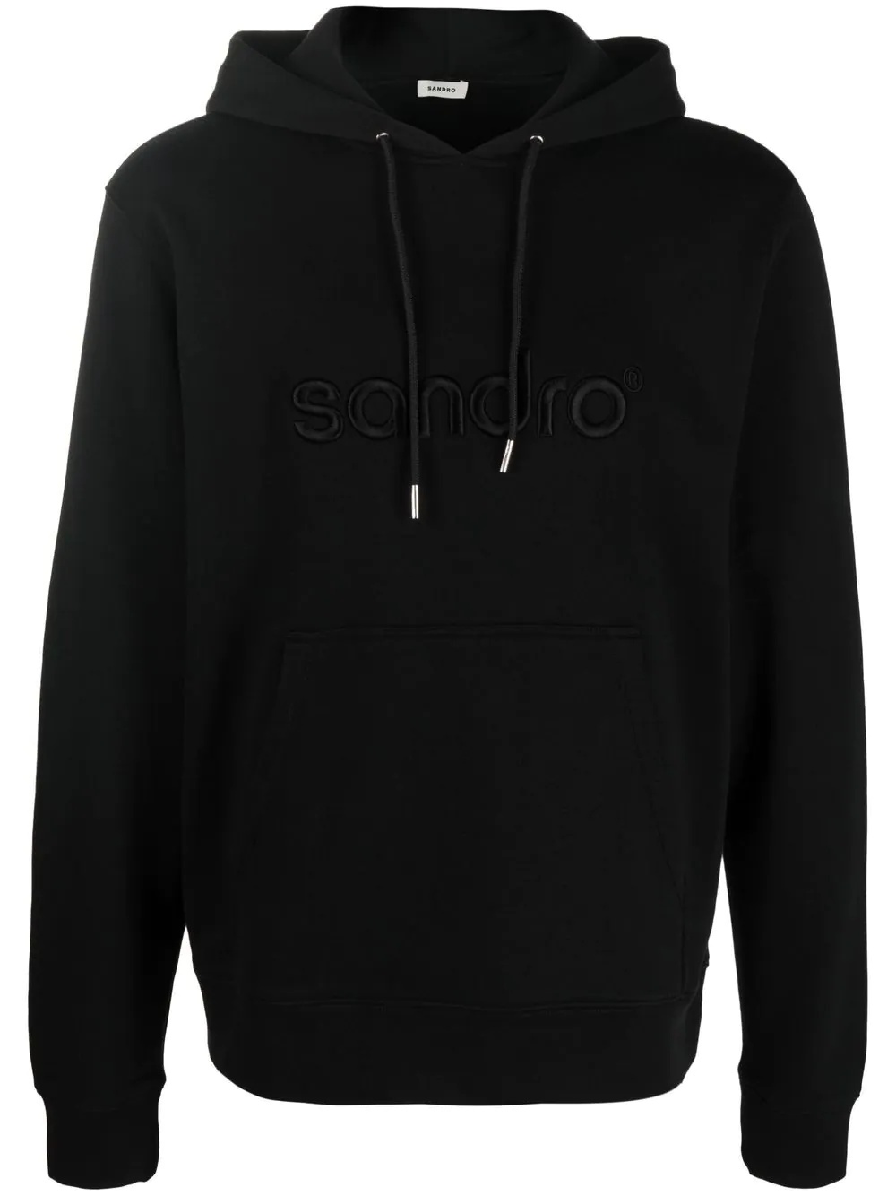 embroidered-logo pullover hoodie - 1