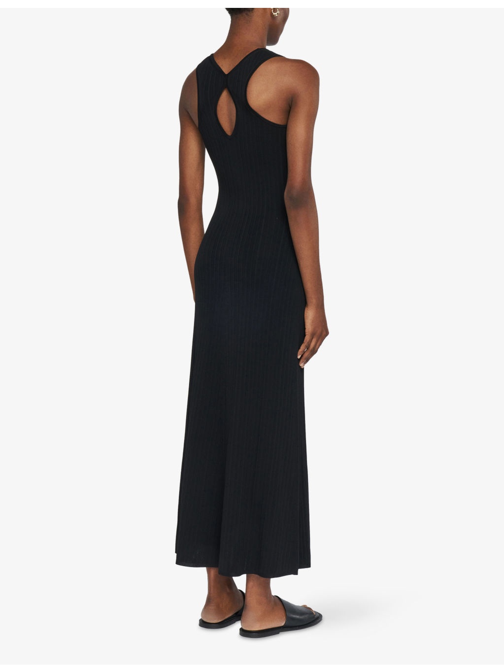 Round-Neck Sleeveless Ribbed-Knit Maxi Dress - 3
