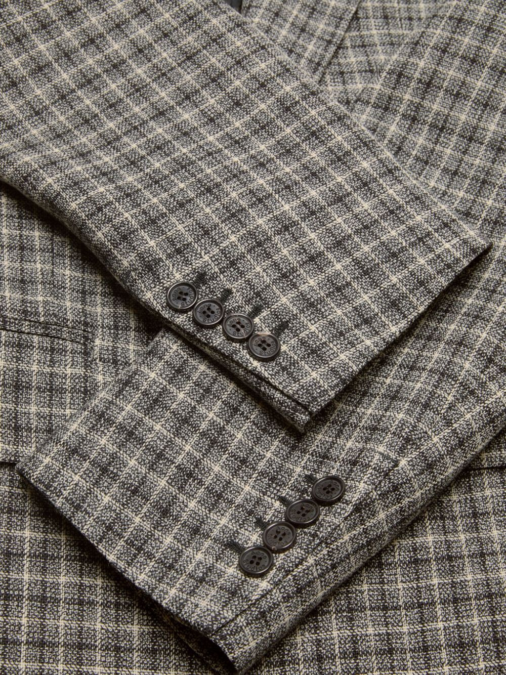 checked wool blazer - 5