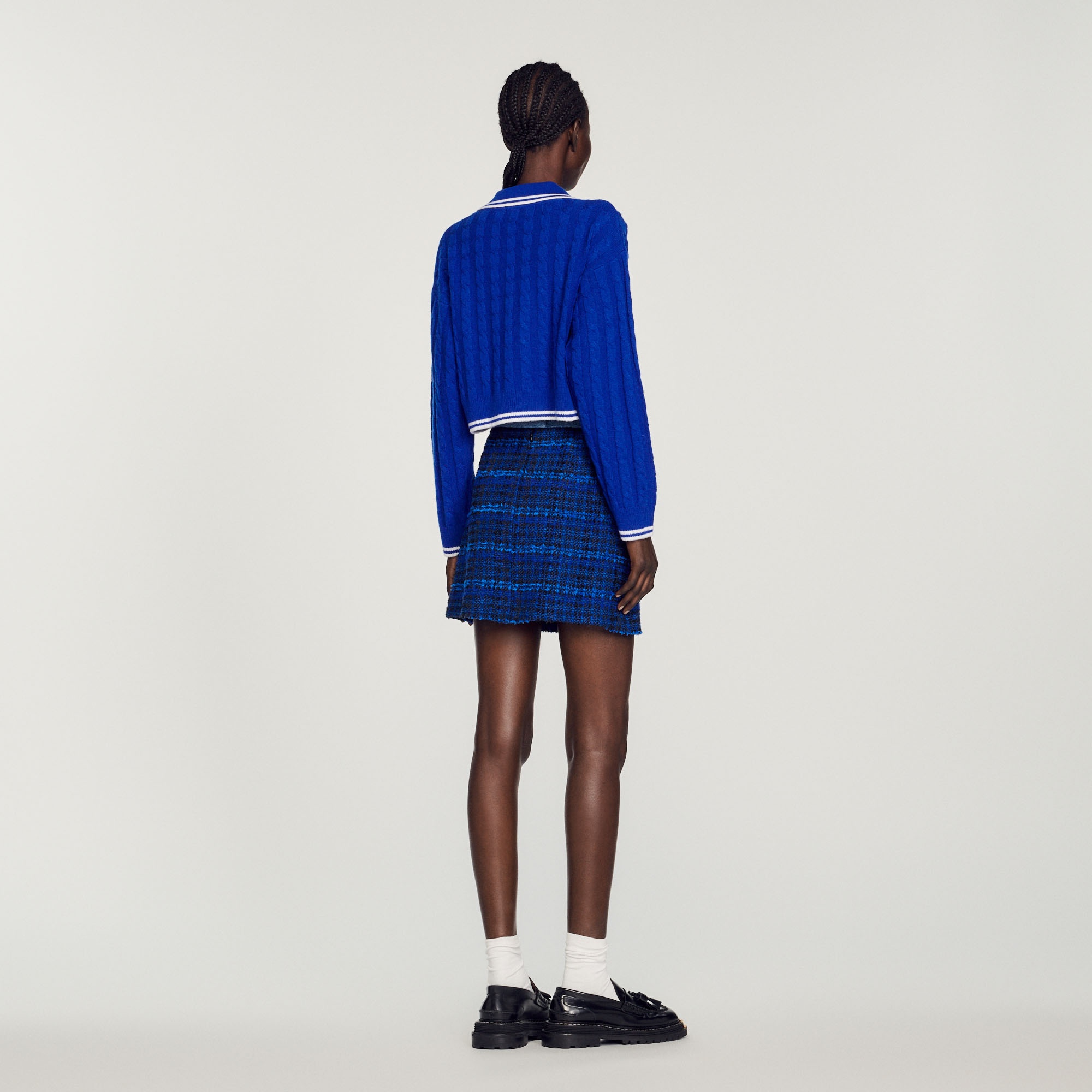 Cropped cable-knit sweater - 6