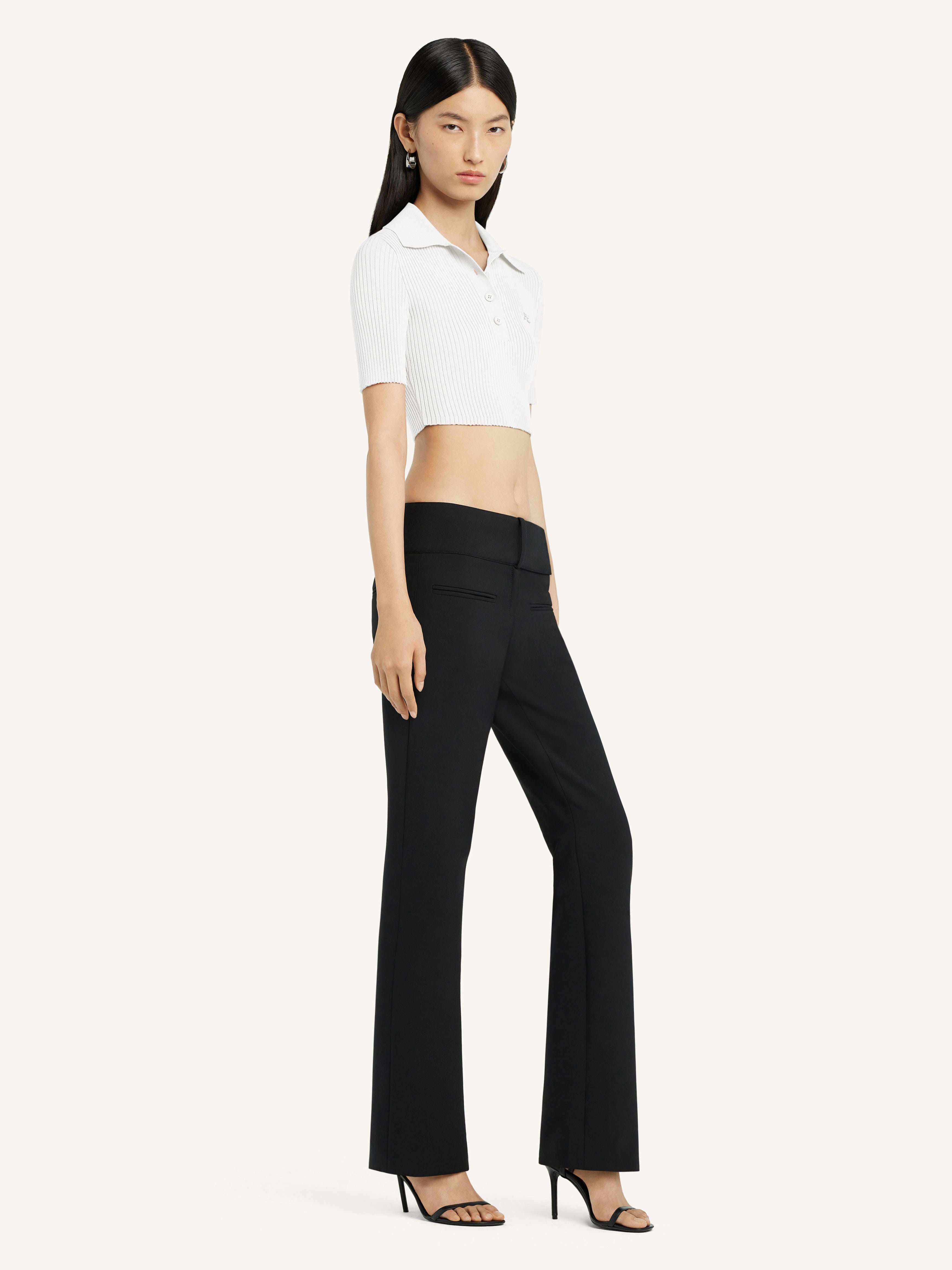 CROPPED KNIT POLO - 3