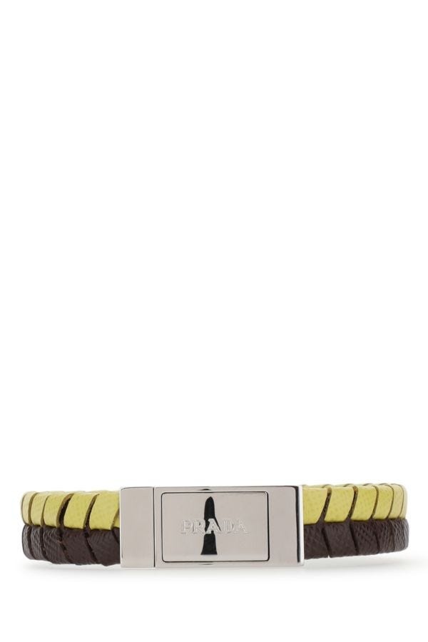 ブレスレット PRADA SS23 Two-tone leather bracelet (2IB1502E26 F03F6) Prada PRADA Two-Tone Leather Bracelet | luosophy | REVERSIBLE