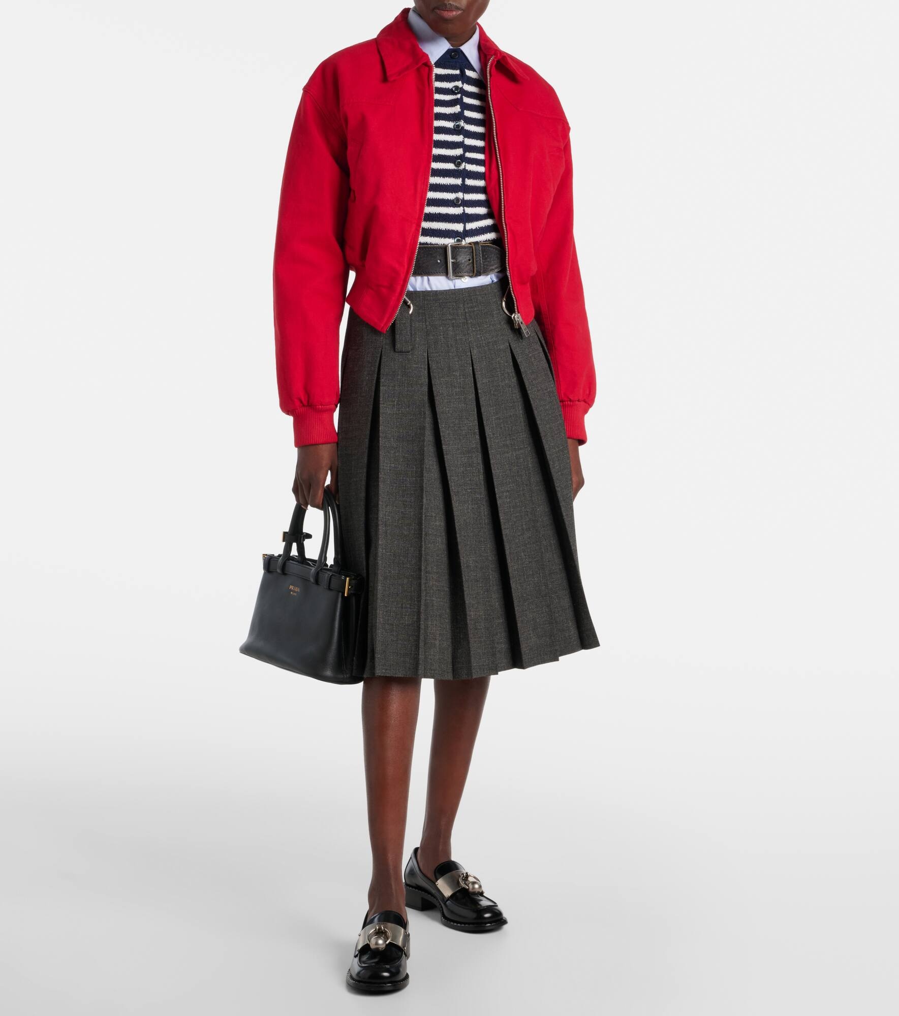Cropped cotton bomber jacket - 2