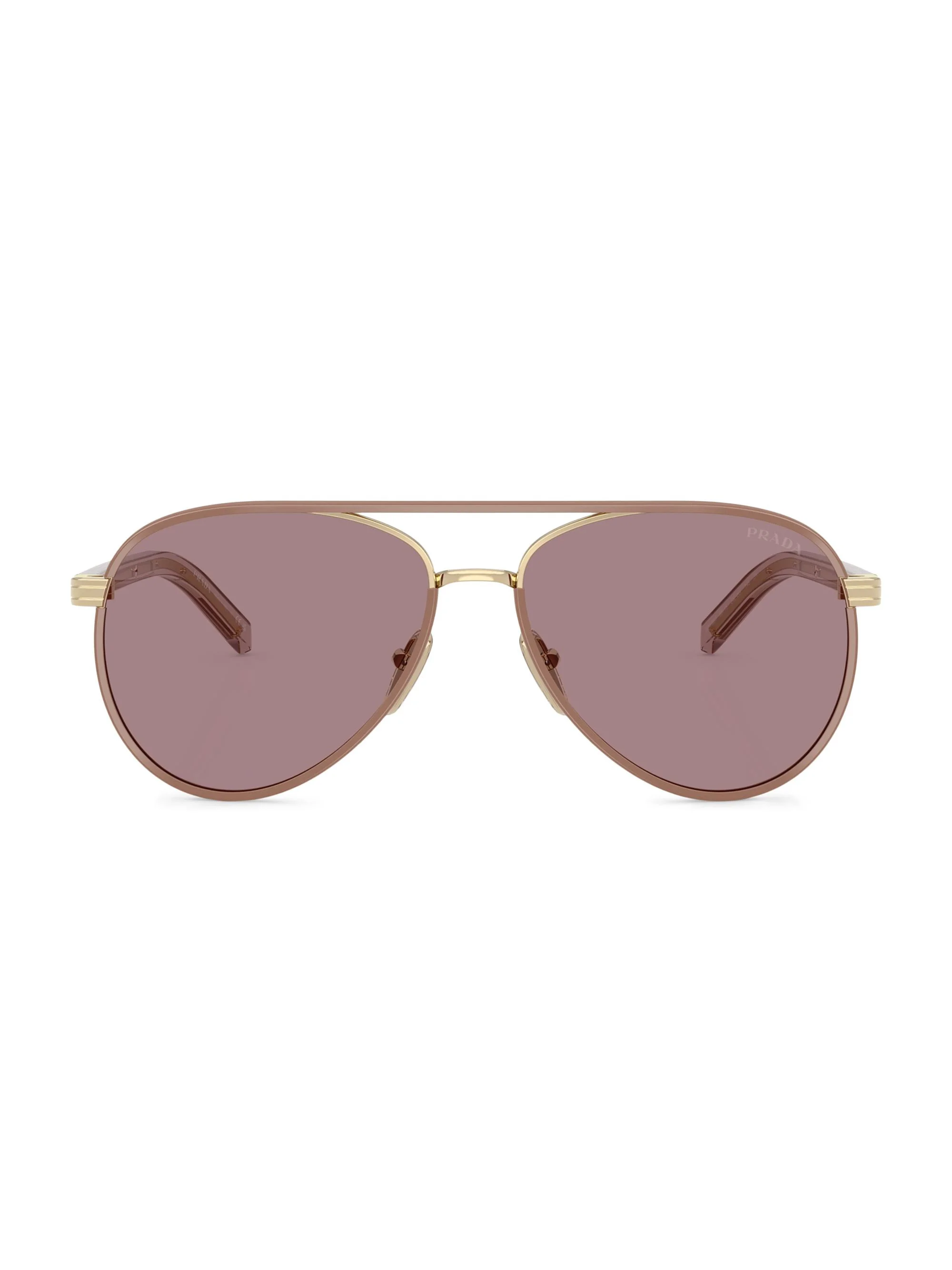 Women's 59MM Aviator Sunglasses - Pale Gold Purple - 1