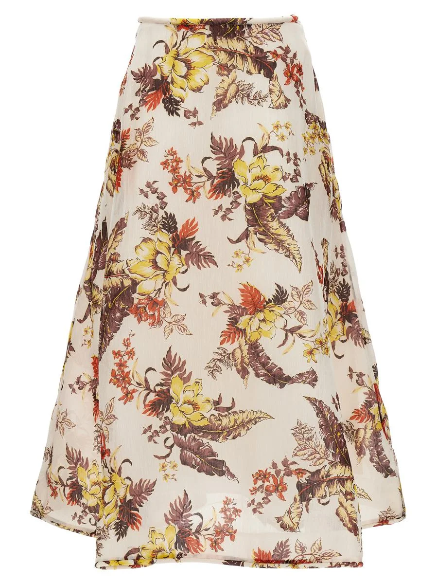 ZIMMERMANN 'MATCHMAKER FLORAL FLARE' SKIRT - 1
