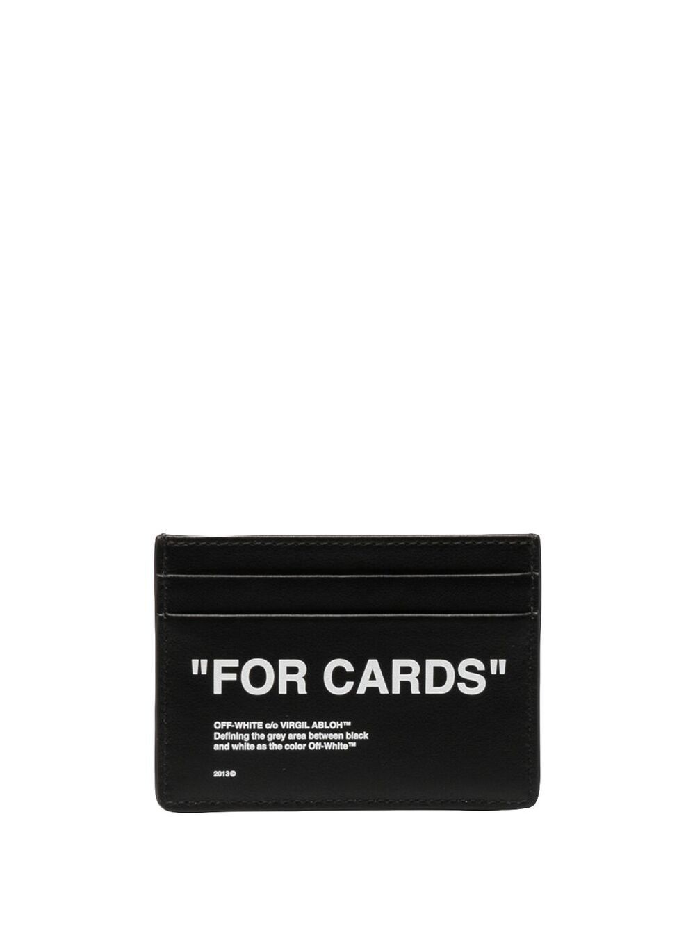 slogan-print cardholder - 2