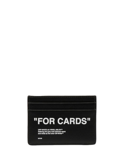 Off-White slogan-print cardholder outlook