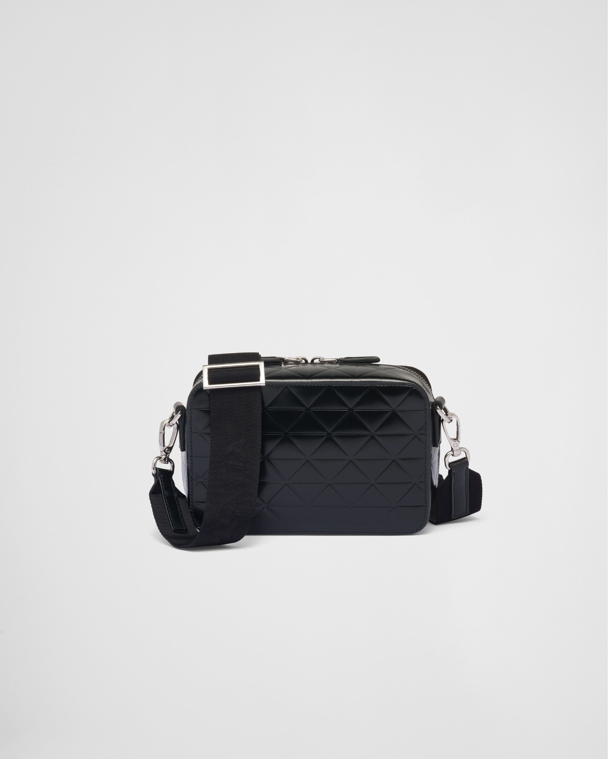 Prada Prada Brique brushed leather bag with triangle motif