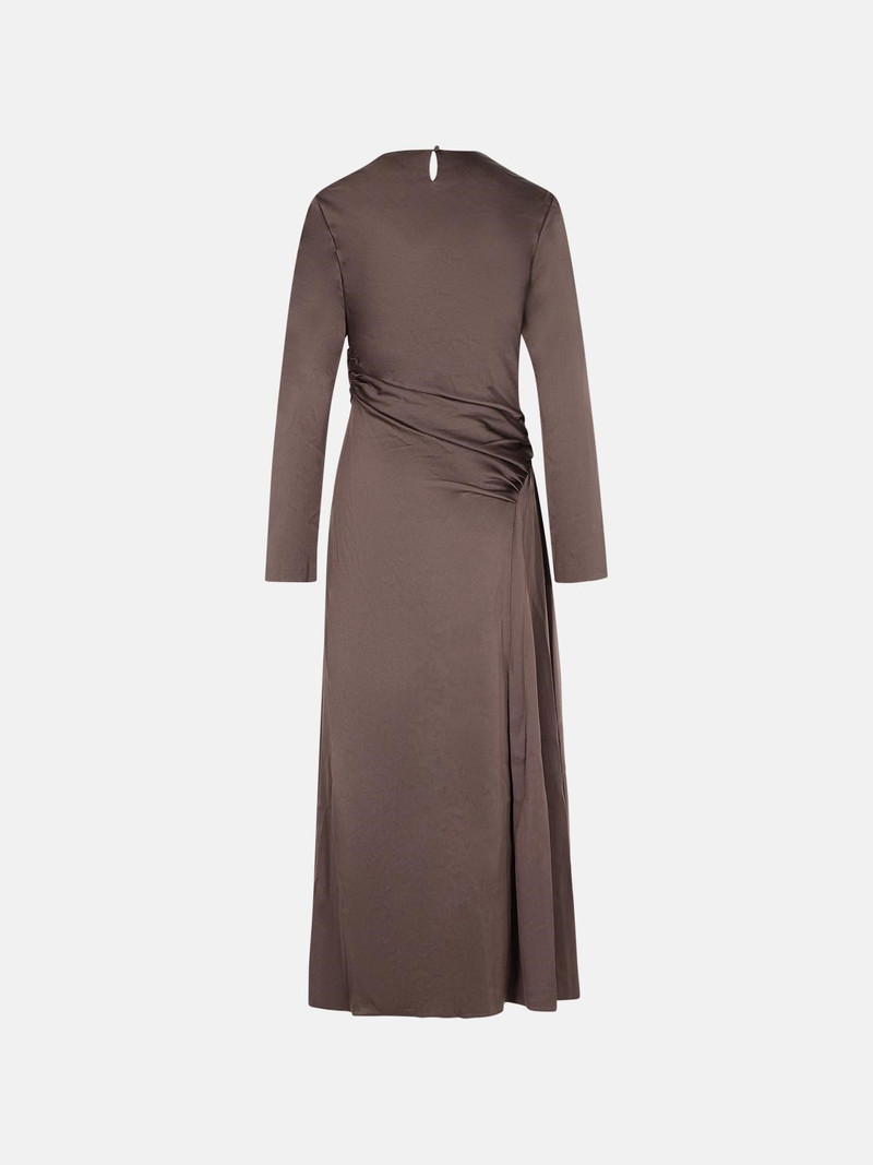 SIMKHAI 'ODESSA' DRESS IN CHOCOLATE ACETATE BLEND outlook