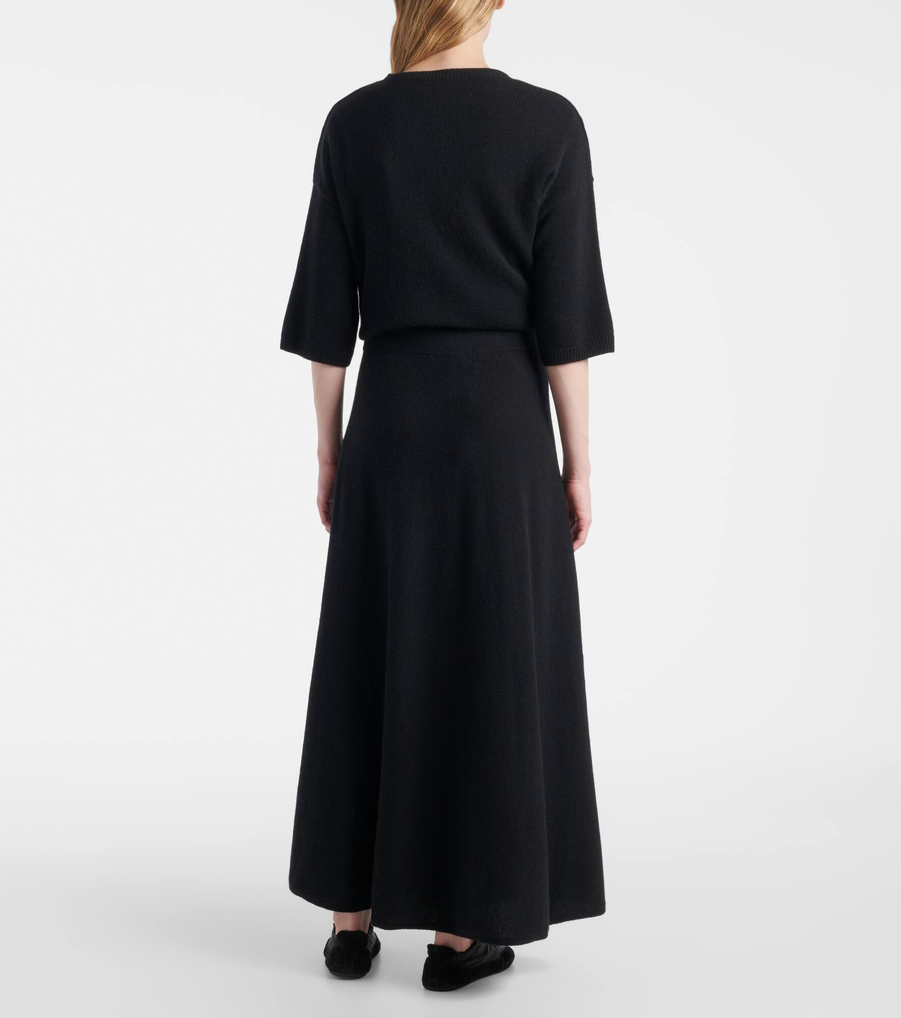 Torie high-rise cashmere maxi skirt - 3