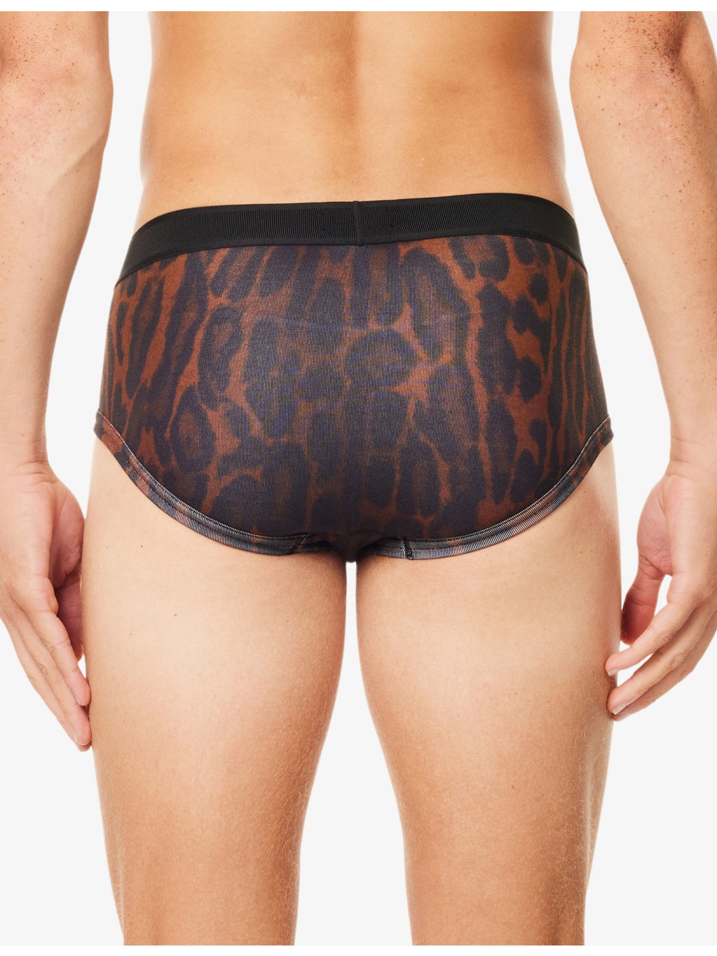 Branded-Waistband Graphic Cotton-Jersey Briefs - 3