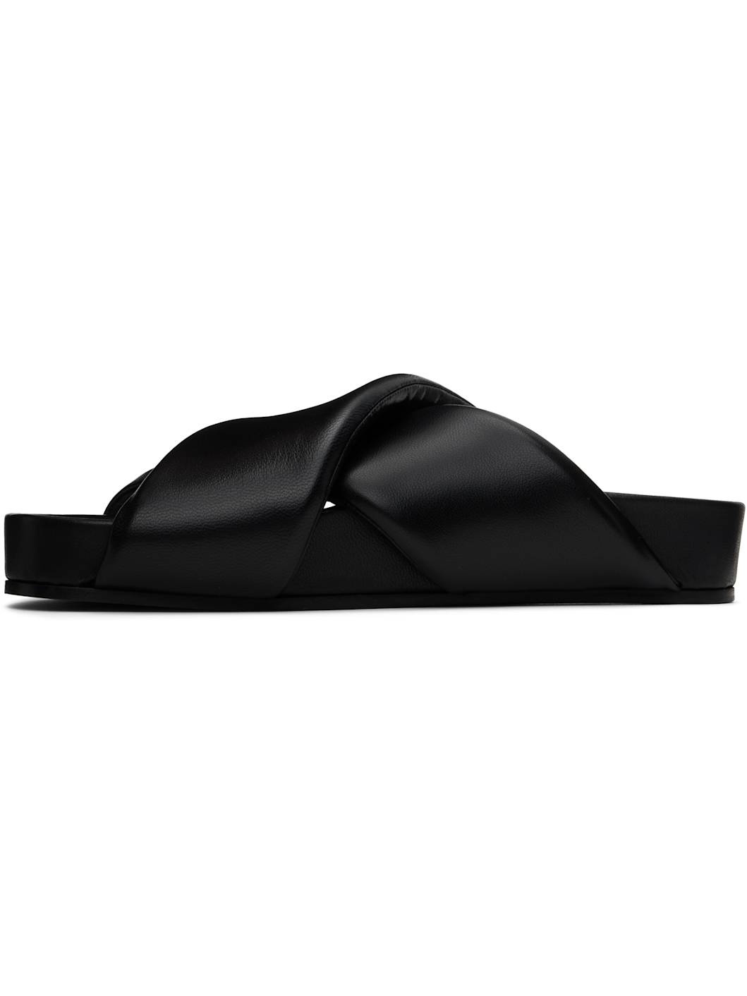 Black Padded Sandals - 3