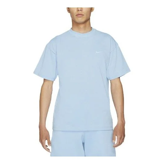 Nike Lab Solo Swoosh Basic Sports Short Sleeve Blue DA0321-436 - 1