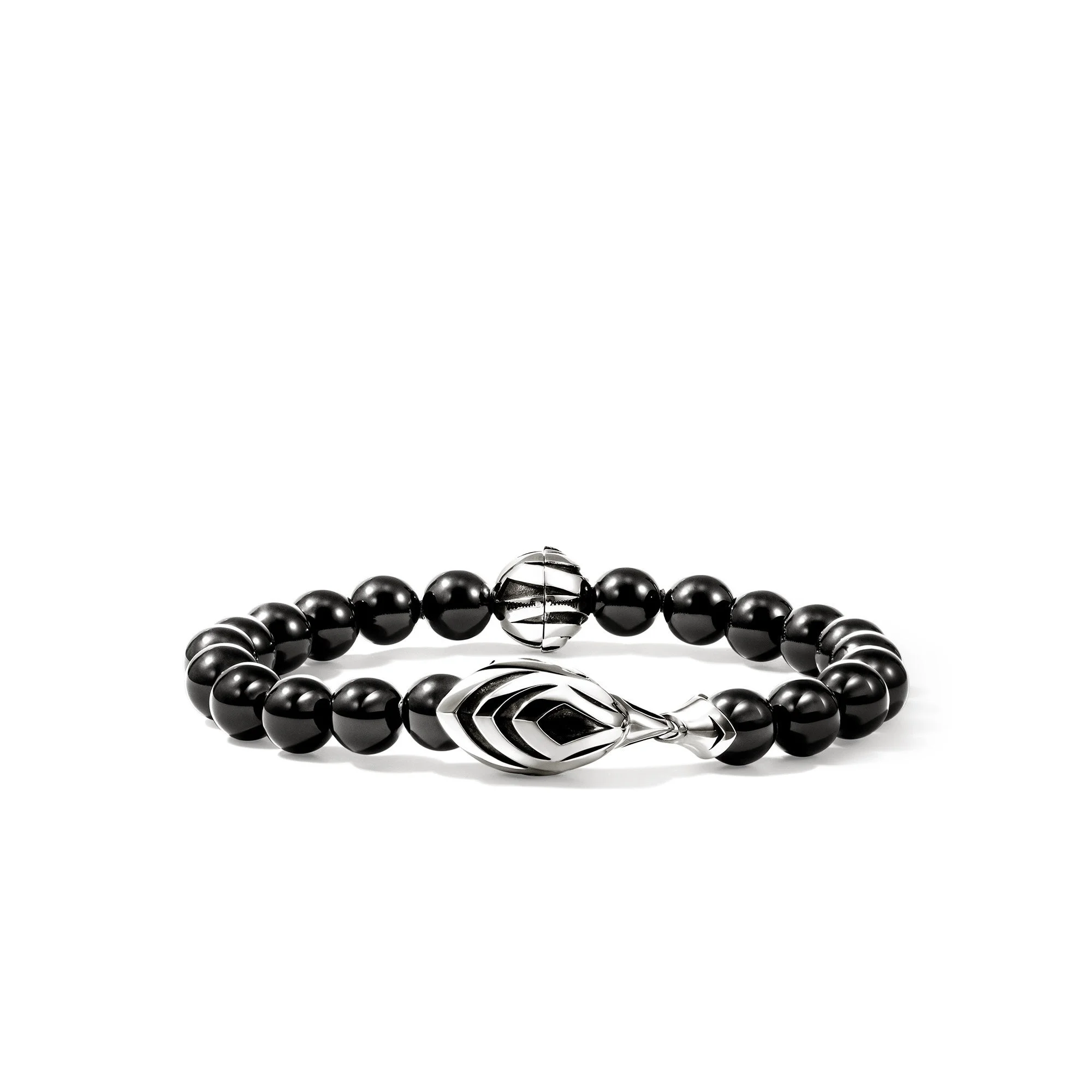 Legends Eagle Bracelet, Sterling Silver, Black Onyx, 8MM - 1