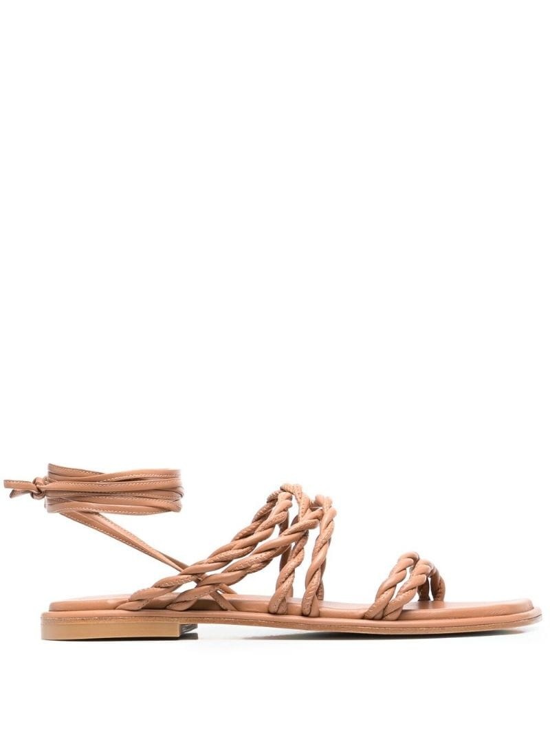 strappy leather sandals - 1