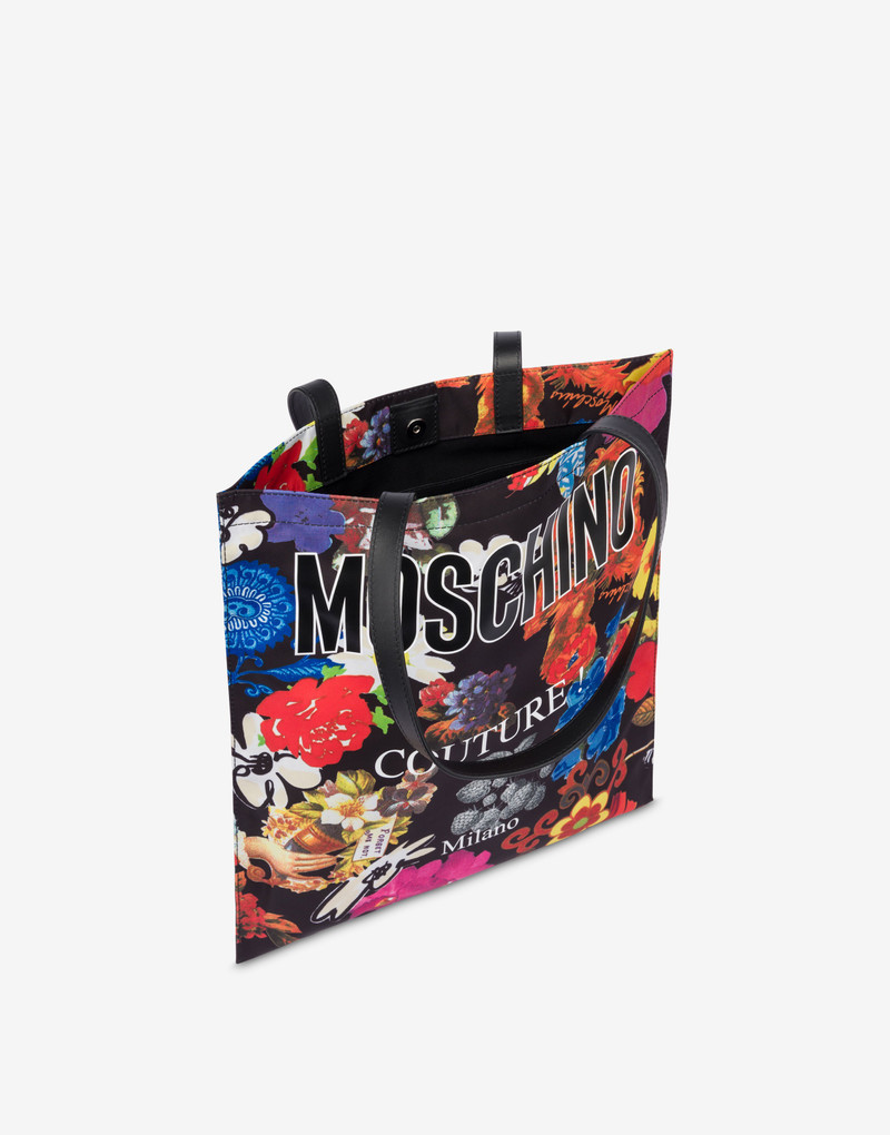 ALLOVER FLOWERS NYLON SHOPPER 3