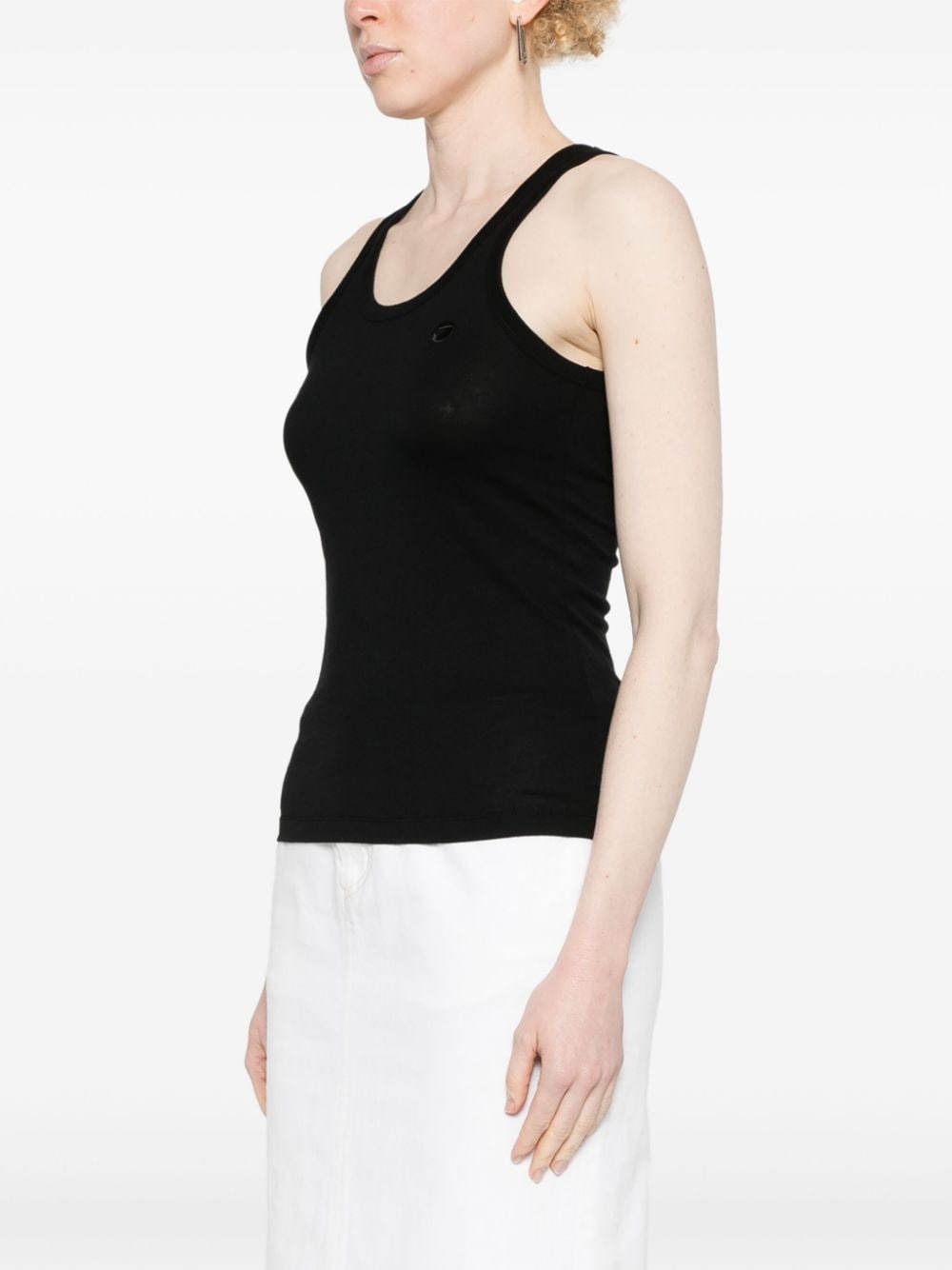 embroidered-logo tank top - 3