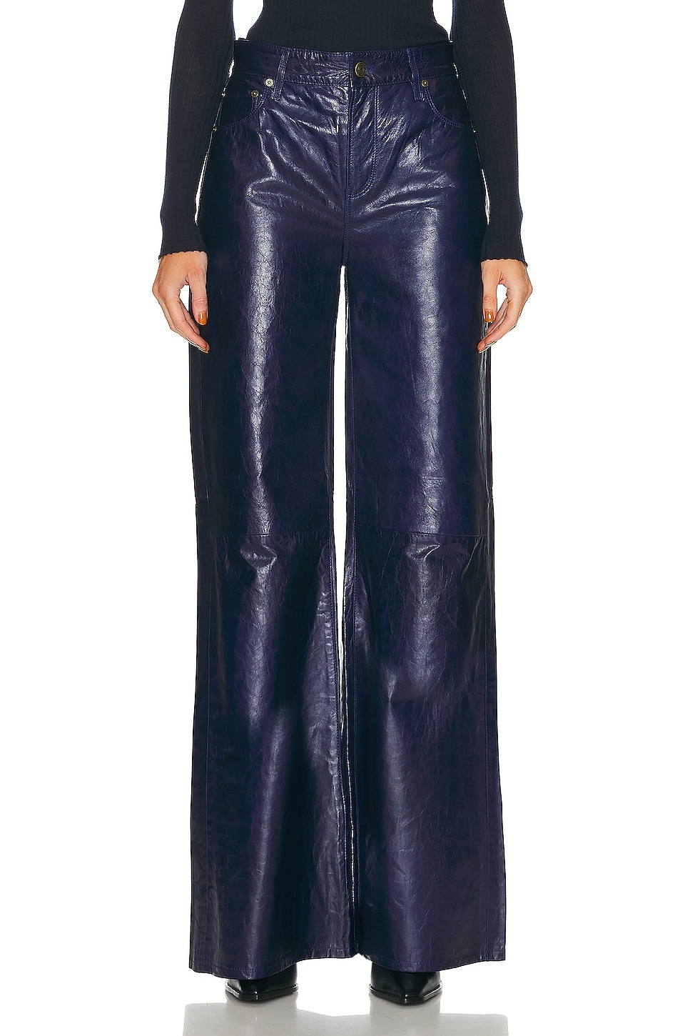 Le Palazzo Leather Pant - 1