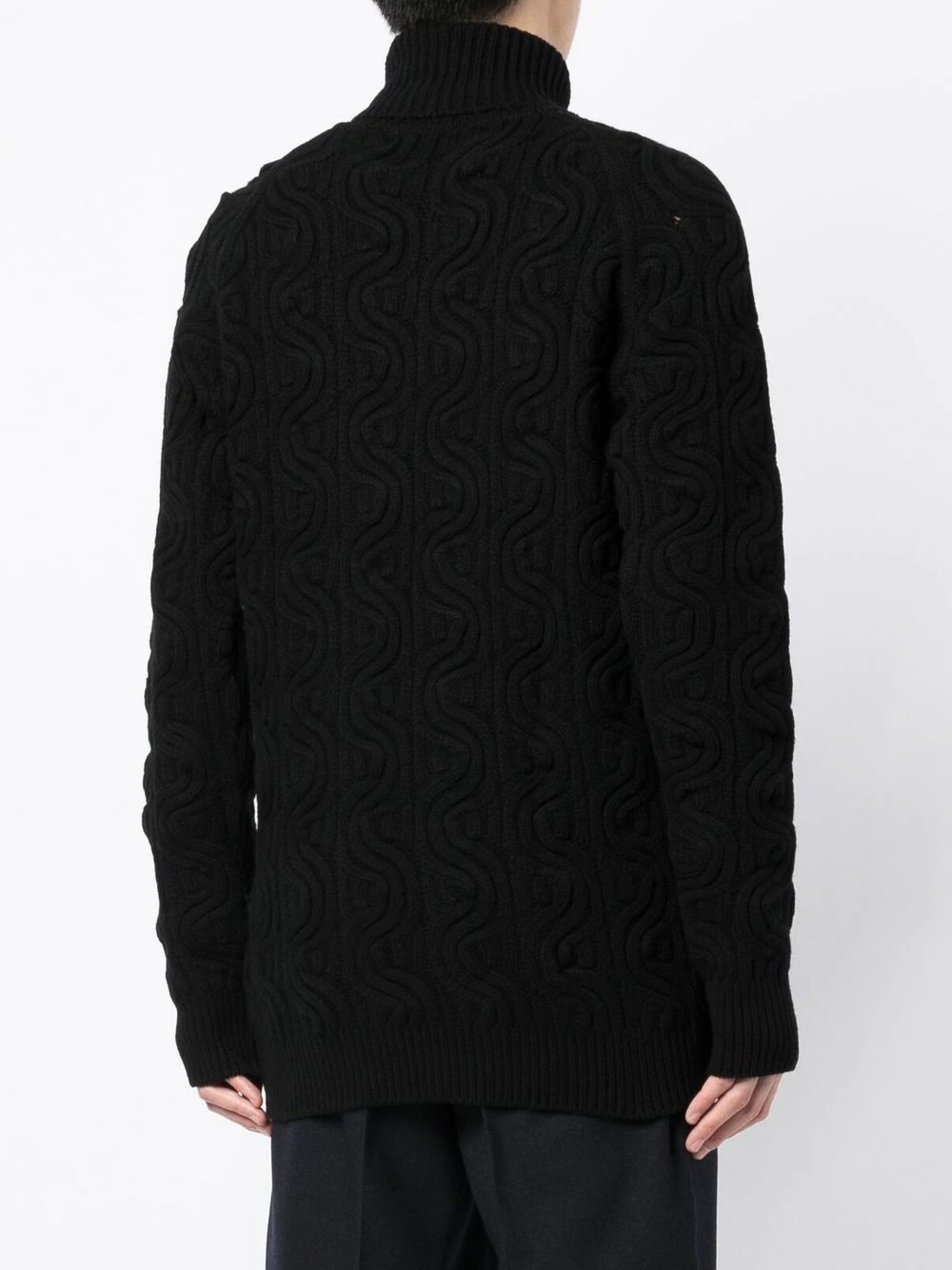 textured roll-neck jumper - 4