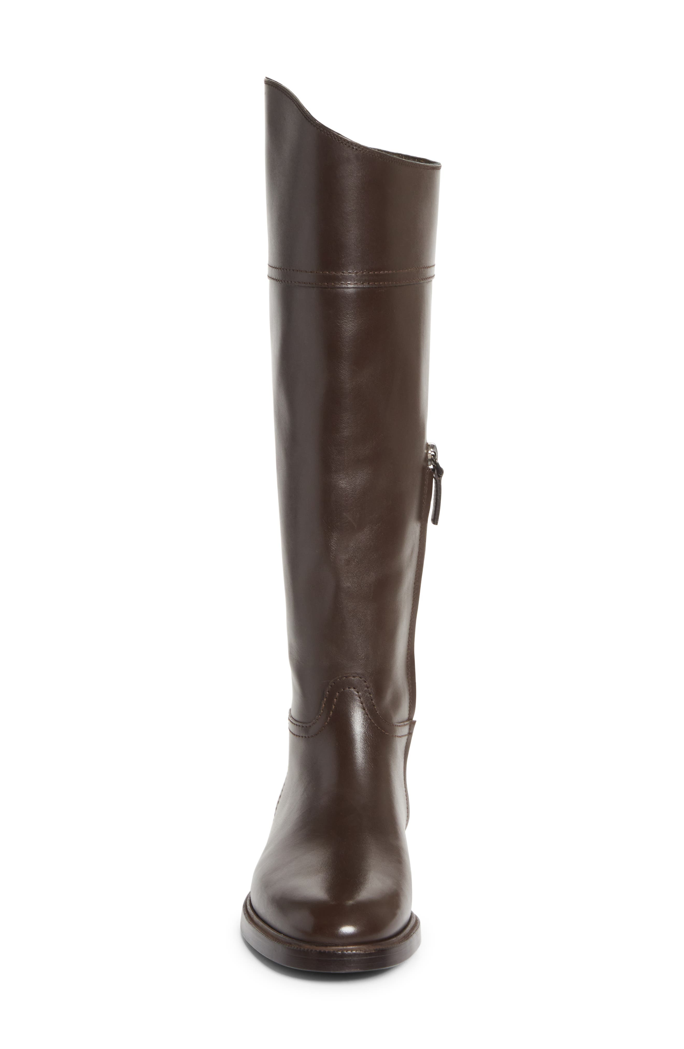 Brunello Cucinelli Monili Trim Riding Boot in C8279 Dark Brown at Nordstrom - 4