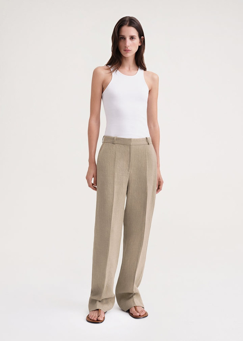 Totême Fine curved rib tank white outlook