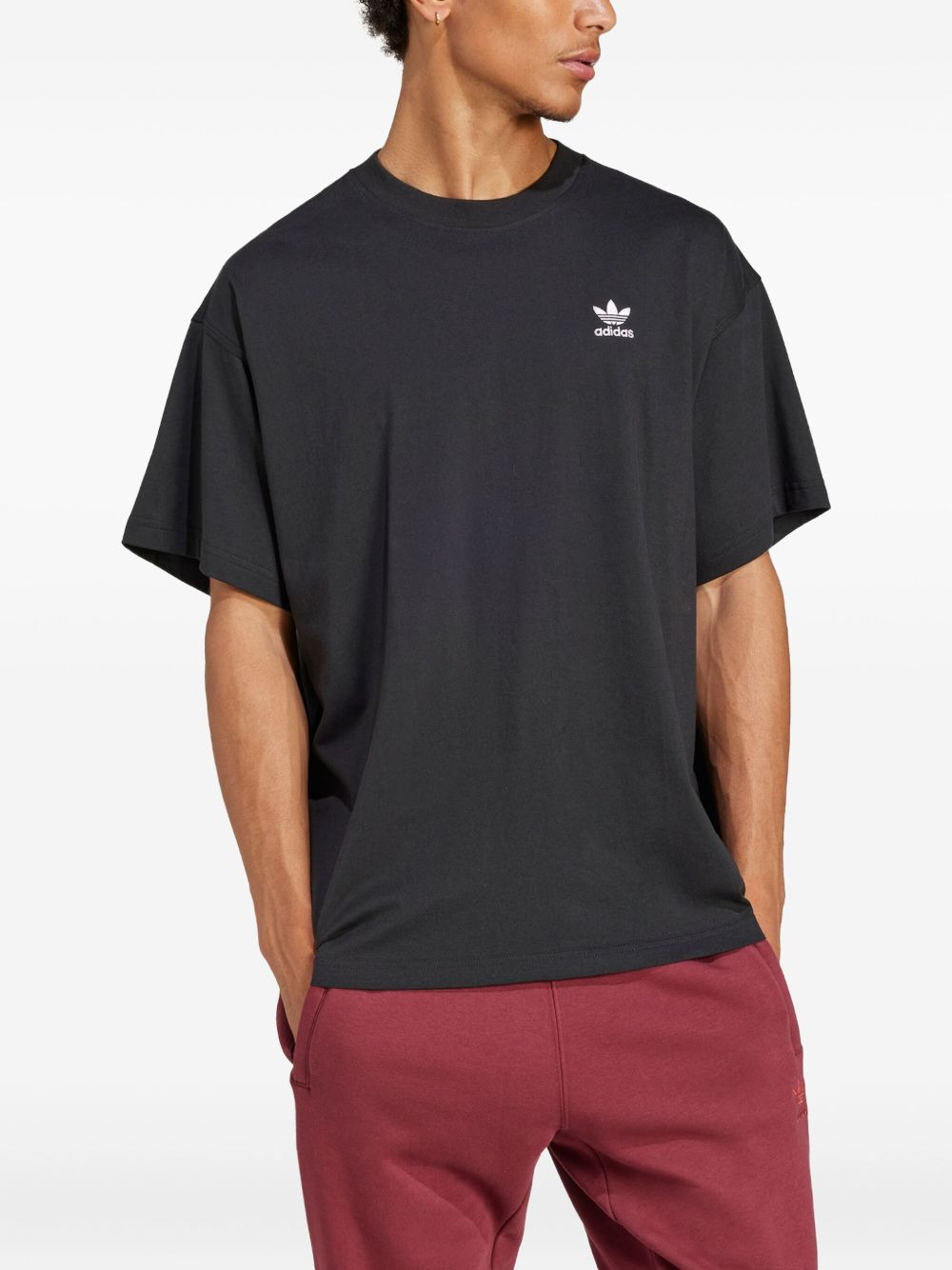 logo-embroidered cotton T-shirt - 3