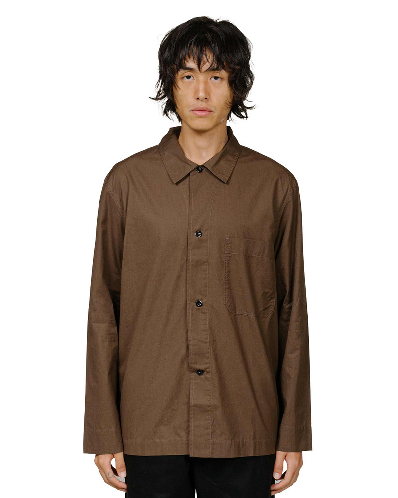 MARGARET HOWELL MHL PJ Shirt Compact Cotton Poplin Carob outlook