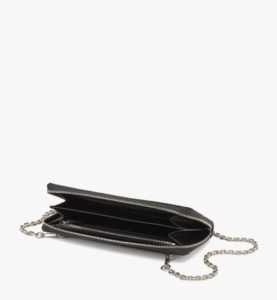 MCM Aren Chain Zip Around Wallet in Maxi Patent Leather outlook
